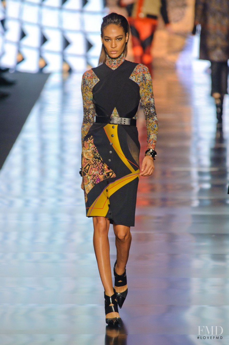 Joan Smalls featured in  the Etro fashion show for Autumn/Winter 2013