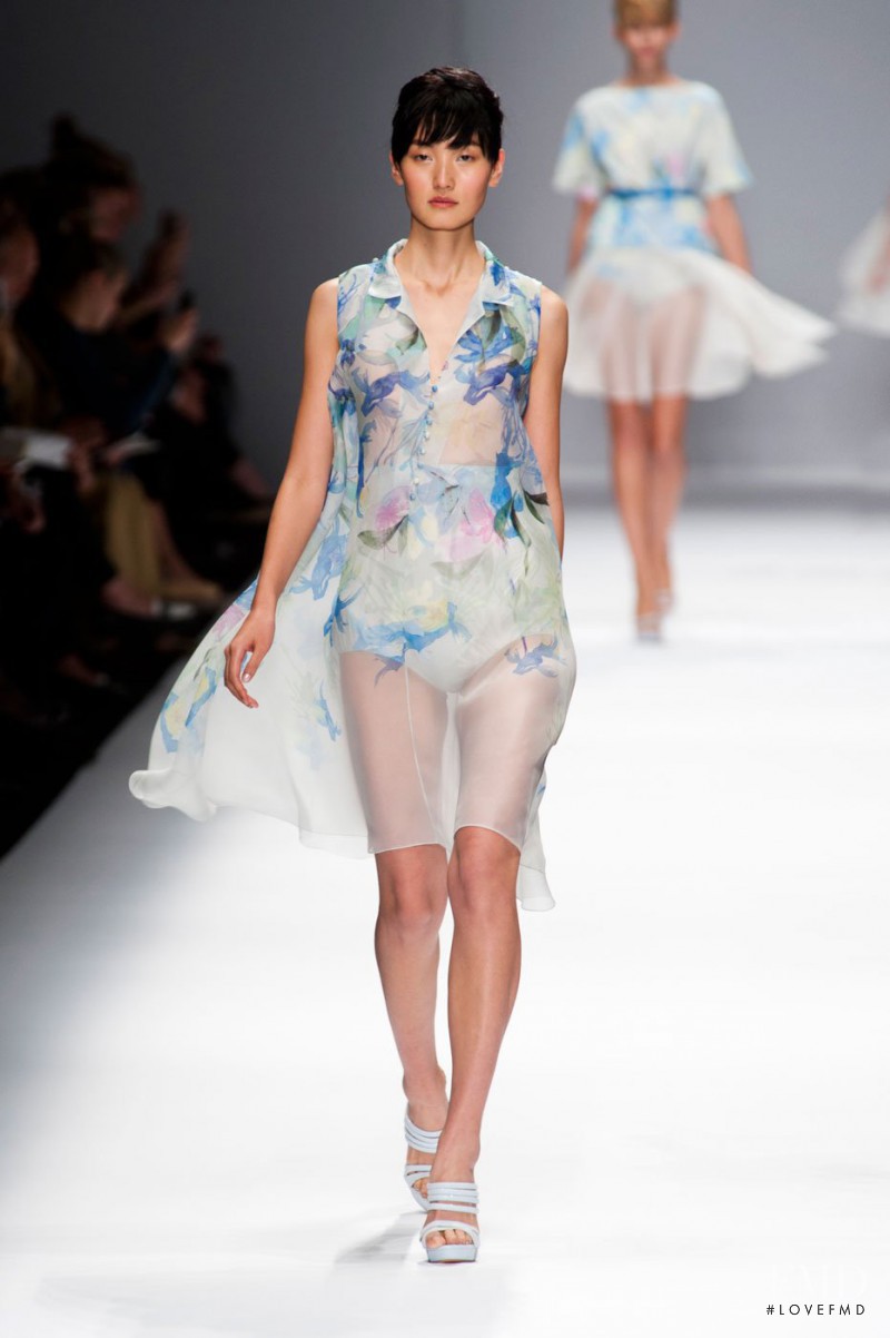 Lina Zhang featured in  the Cacharel fashion show for Spring/Summer 2013