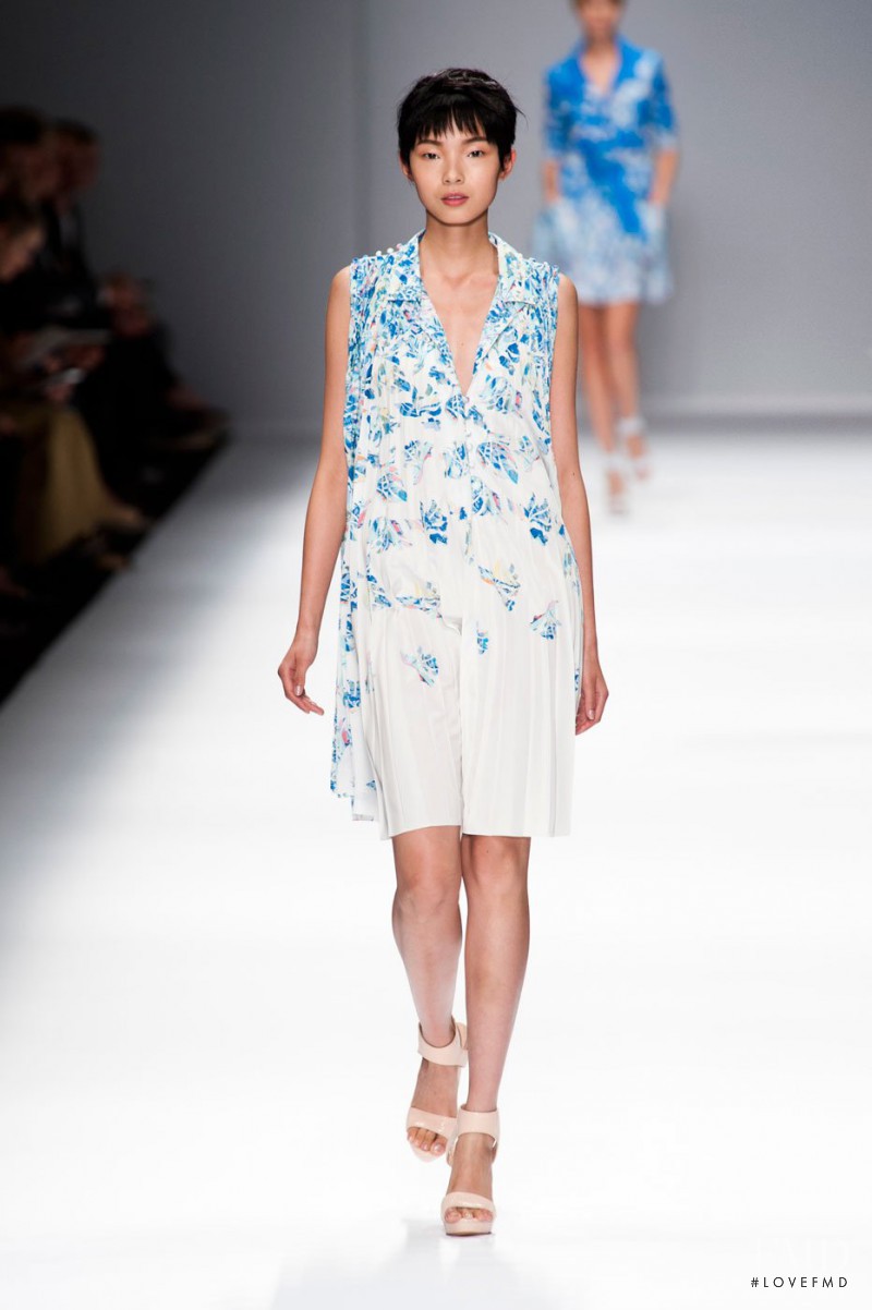 Xiao Wen Ju featured in  the Cacharel fashion show for Spring/Summer 2013