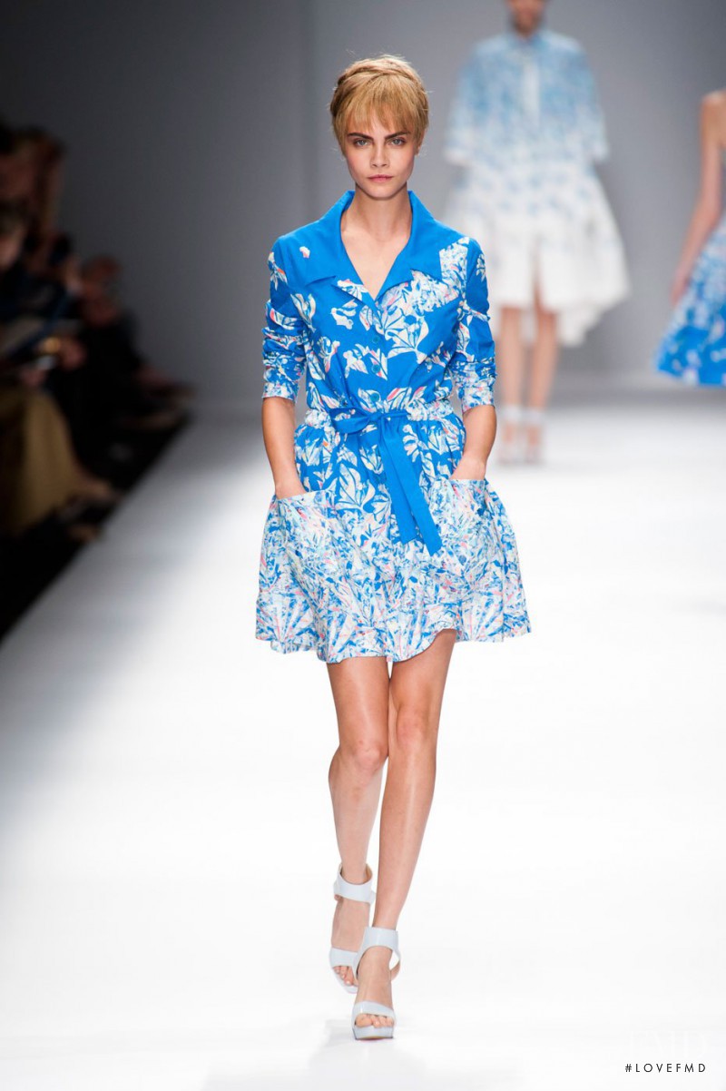 Cara Delevingne featured in  the Cacharel fashion show for Spring/Summer 2013