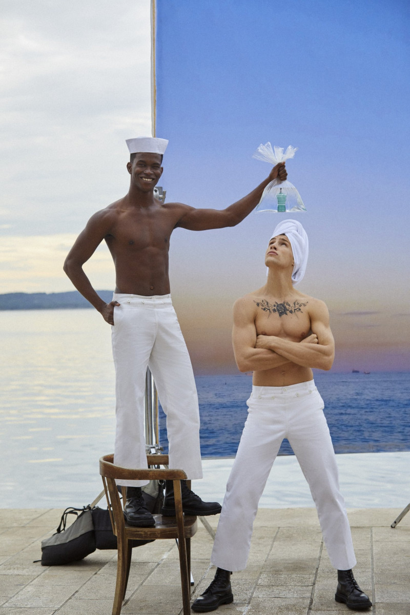 Augusta Alexander featured in  the Jean-Paul Gaultier Le Male fragrance advertisement for Summer 2020