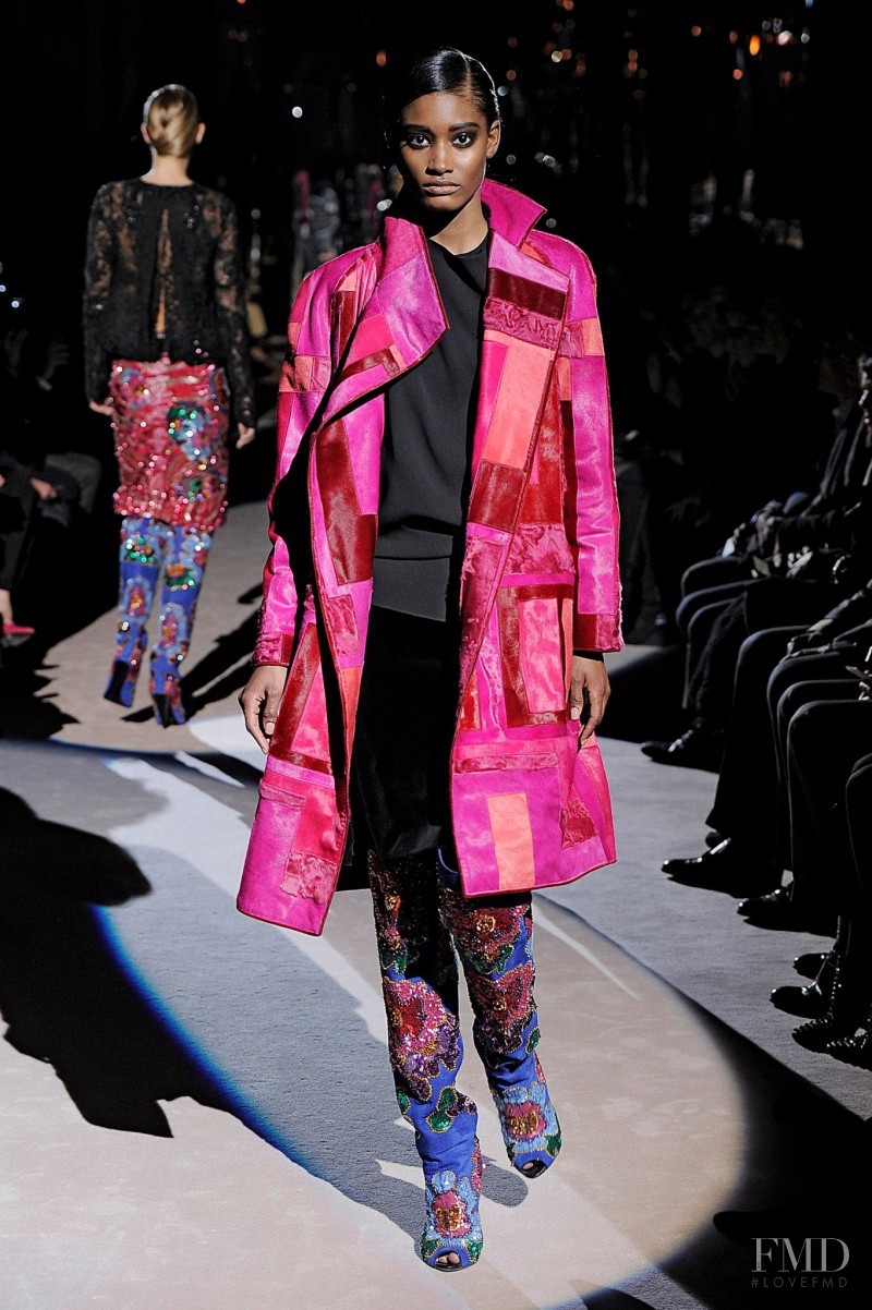 Melodie Monrose featured in  the Tom Ford fashion show for Autumn/Winter 2013