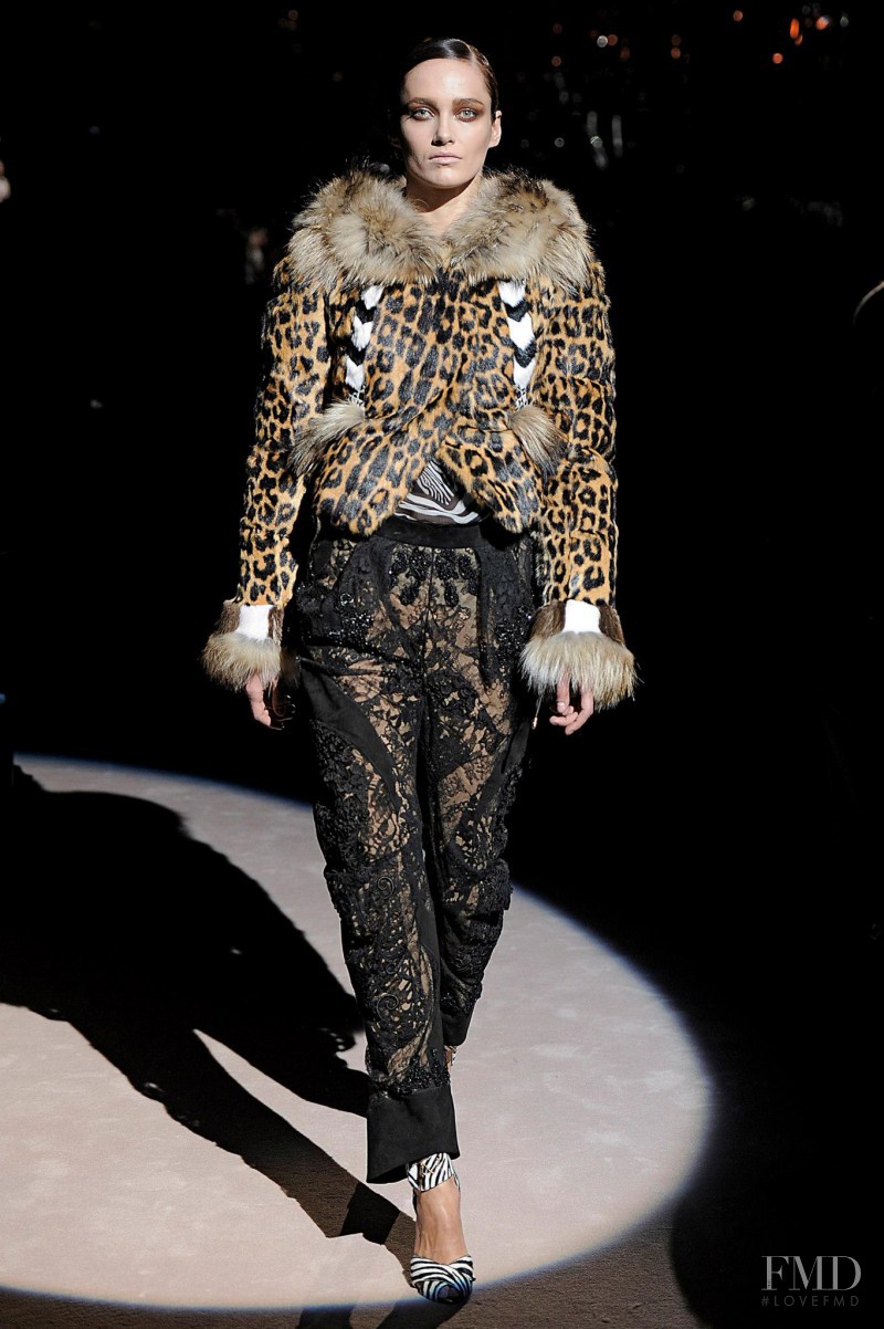 Karmen Pedaru featured in  the Tom Ford fashion show for Autumn/Winter 2013