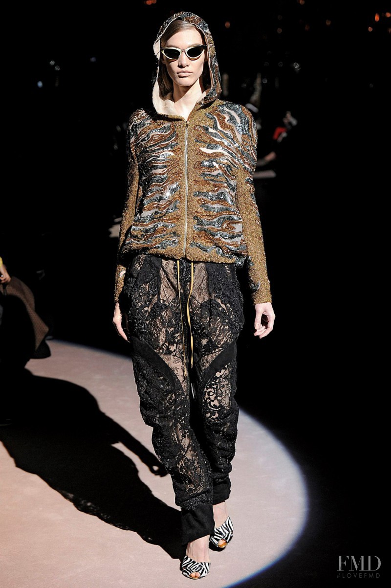 Irina Nikolaeva featured in  the Tom Ford fashion show for Autumn/Winter 2013