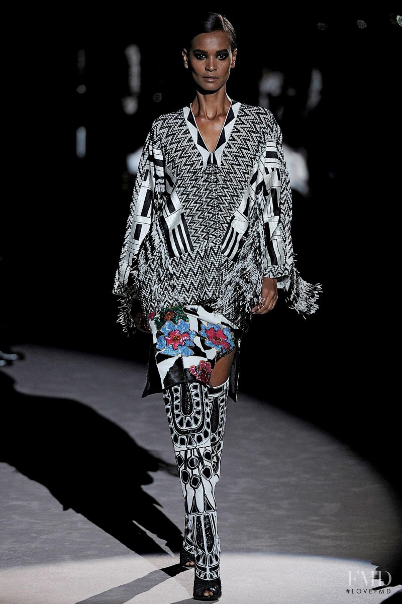 Liya Kebede featured in  the Tom Ford fashion show for Autumn/Winter 2013