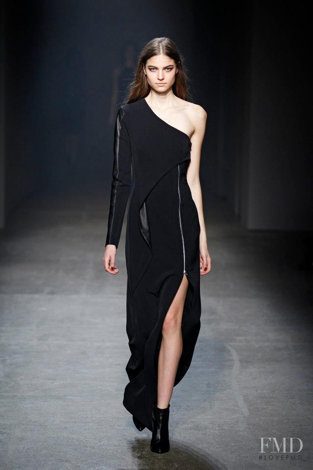 Lin Kjerulf featured in  the Yigal Azrouel fashion show for Autumn/Winter 2013