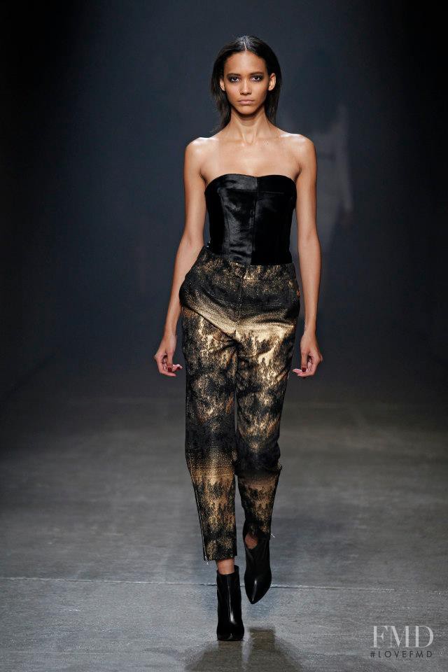 Cora Emmanuel featured in  the Yigal Azrouel fashion show for Autumn/Winter 2013