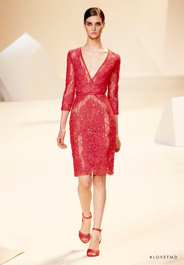 Manon Leloup featured in  the Elie Saab fashion show for Spring/Summer 2013