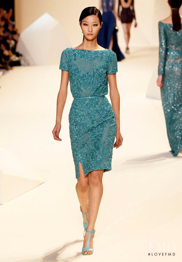 Ji Hye Park featured in  the Elie Saab fashion show for Spring/Summer 2013