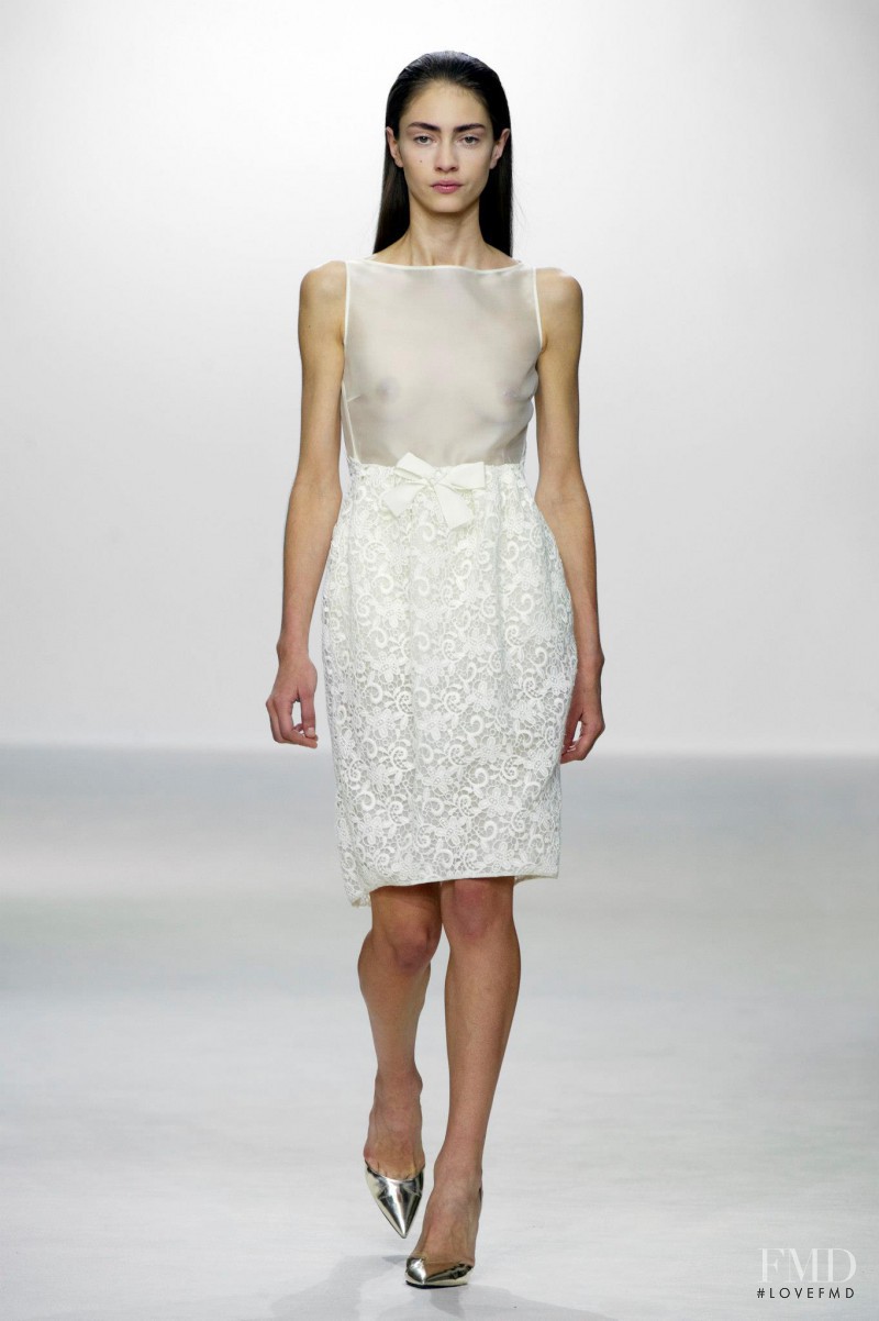 Marine Deleeuw featured in  the Giambattista Valli fashion show for Spring/Summer 2013