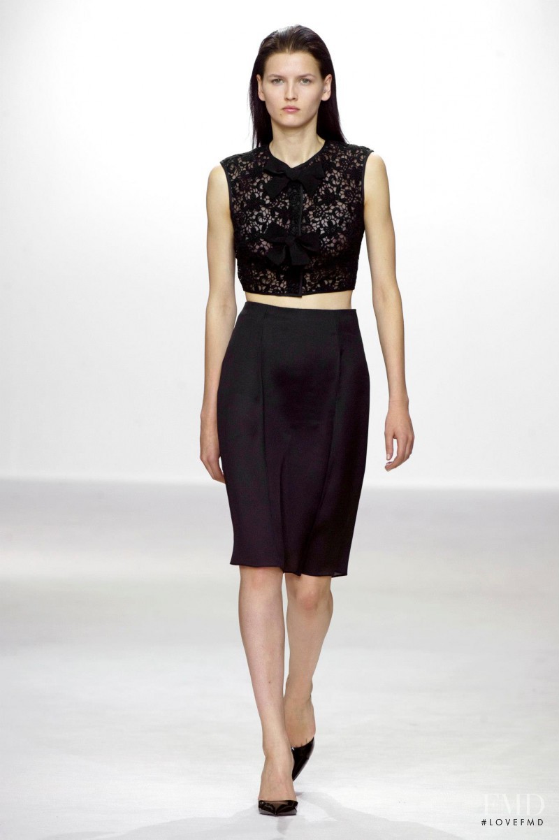 Katlin Aas featured in  the Giambattista Valli fashion show for Spring/Summer 2013