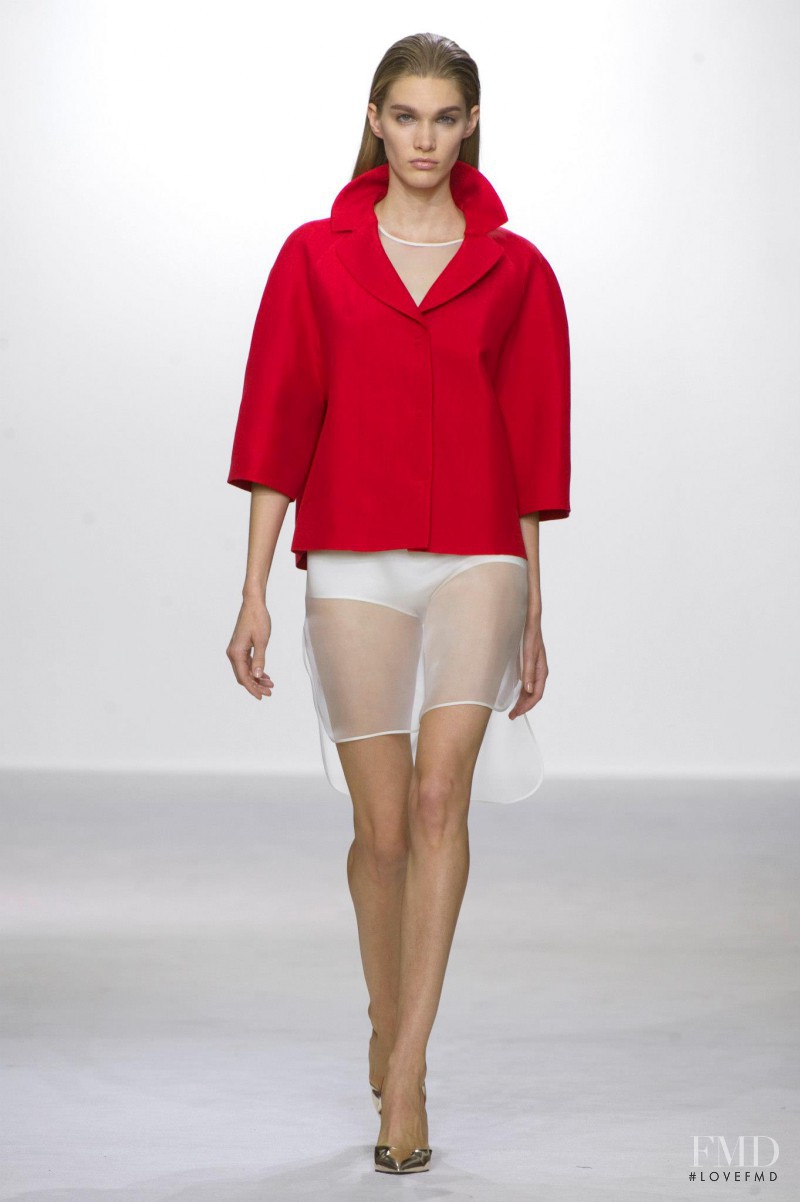 Irina Nikolaeva featured in  the Giambattista Valli fashion show for Spring/Summer 2013