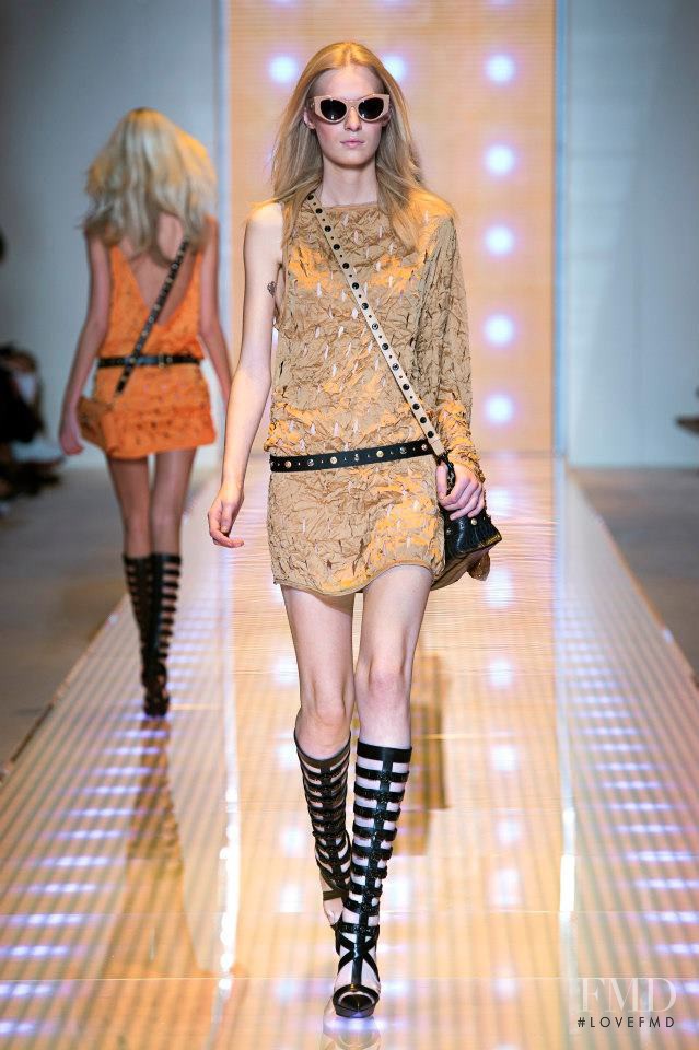 Julia Nobis featured in  the Versace fashion show for Spring/Summer 2013