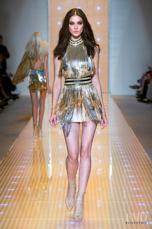 Kati Nescher featured in  the Versace fashion show for Spring/Summer 2013