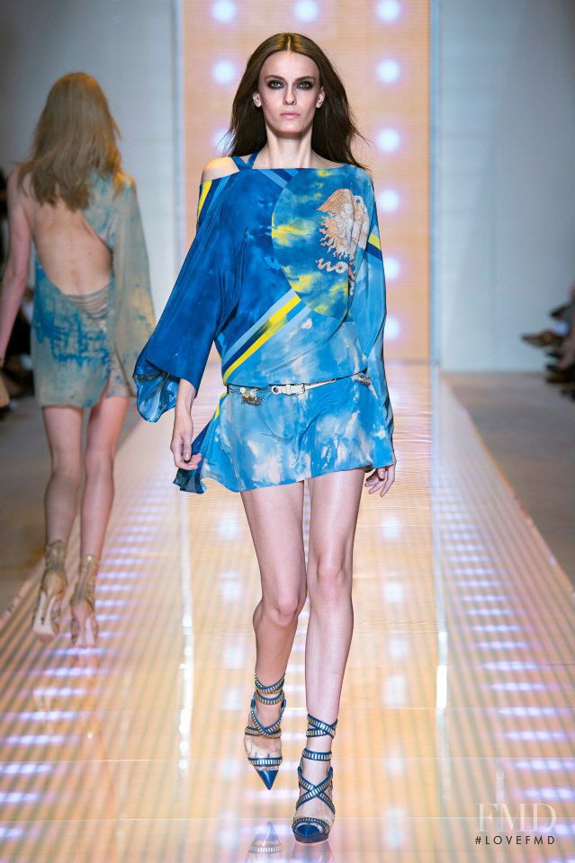 Erjona Ala featured in  the Versace fashion show for Spring/Summer 2013