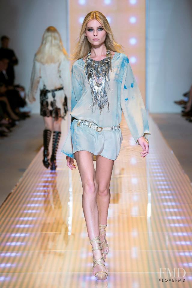 Vika Falileeva featured in  the Versace fashion show for Spring/Summer 2013