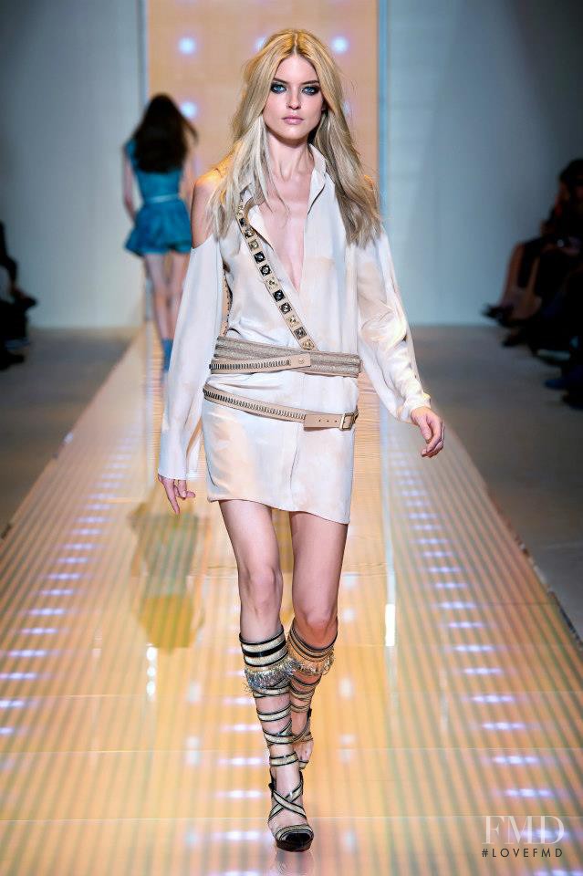 Martha Hunt featured in  the Versace fashion show for Spring/Summer 2013