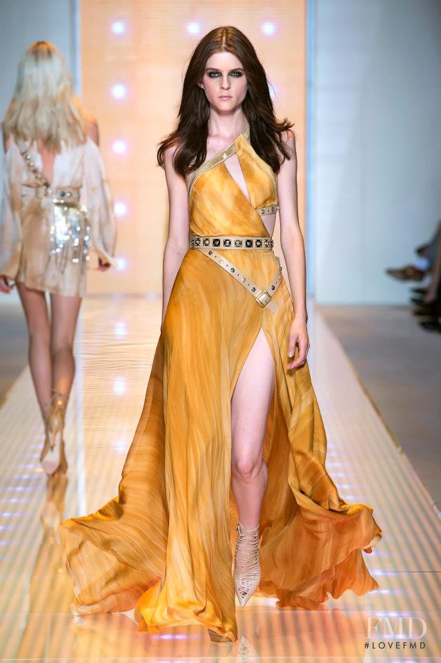 Kel Markey featured in  the Versace fashion show for Spring/Summer 2013