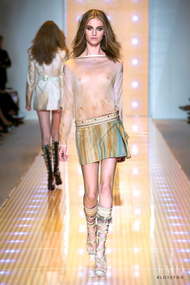 Iris van Berne featured in  the Versace fashion show for Spring/Summer 2013