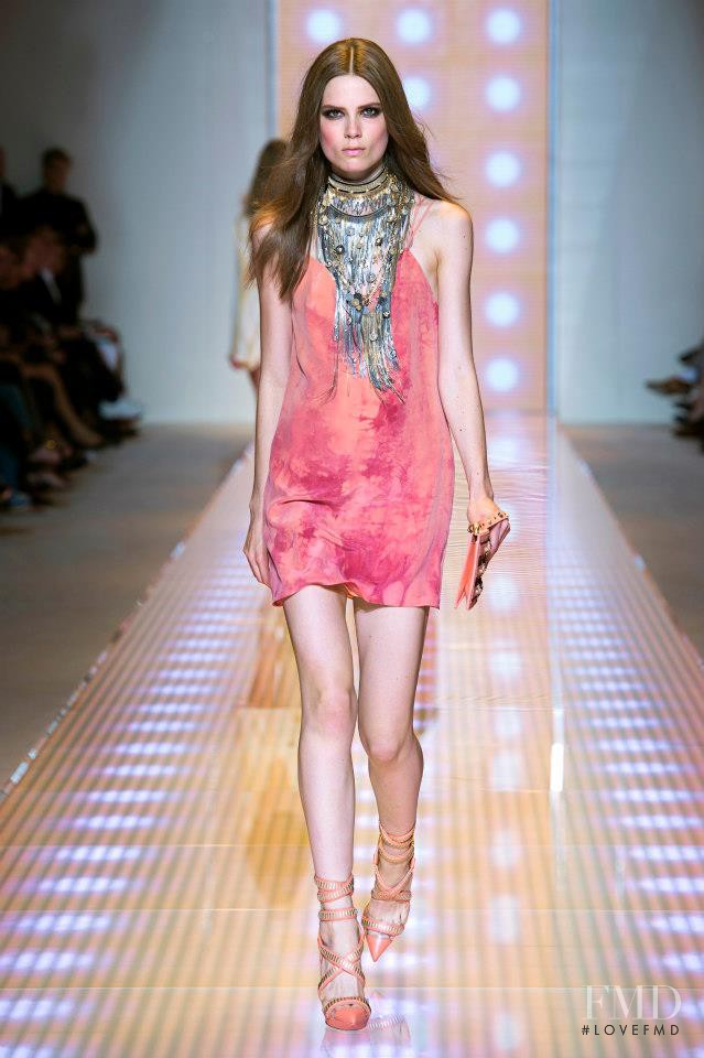 Caroline Brasch Nielsen featured in  the Versace fashion show for Spring/Summer 2013