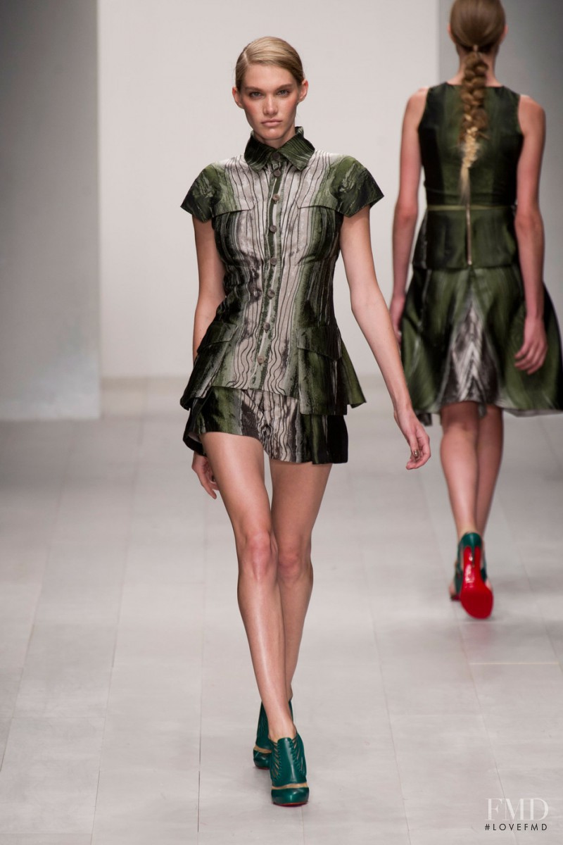 Irina Nikolaeva featured in  the Todd Lynn fashion show for Spring/Summer 2013