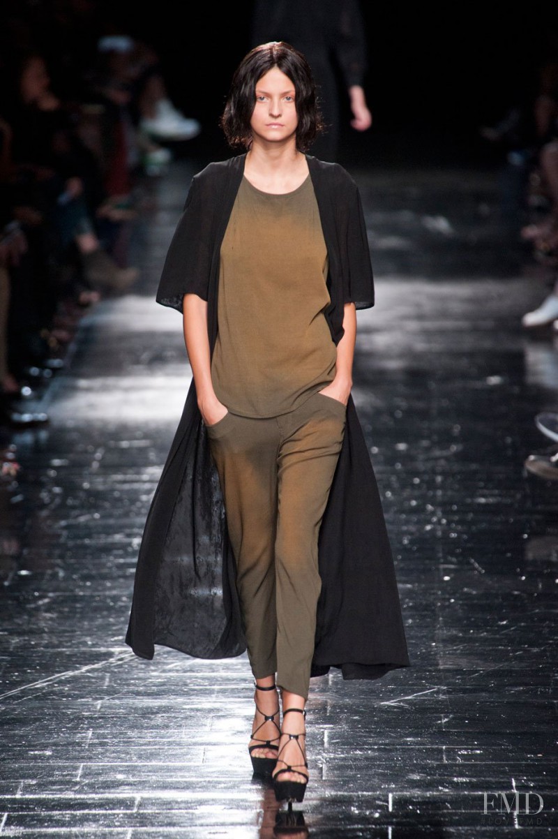 Emeline Ghesquiere featured in  the Olivier Theyskens fashion show for Spring/Summer 2013