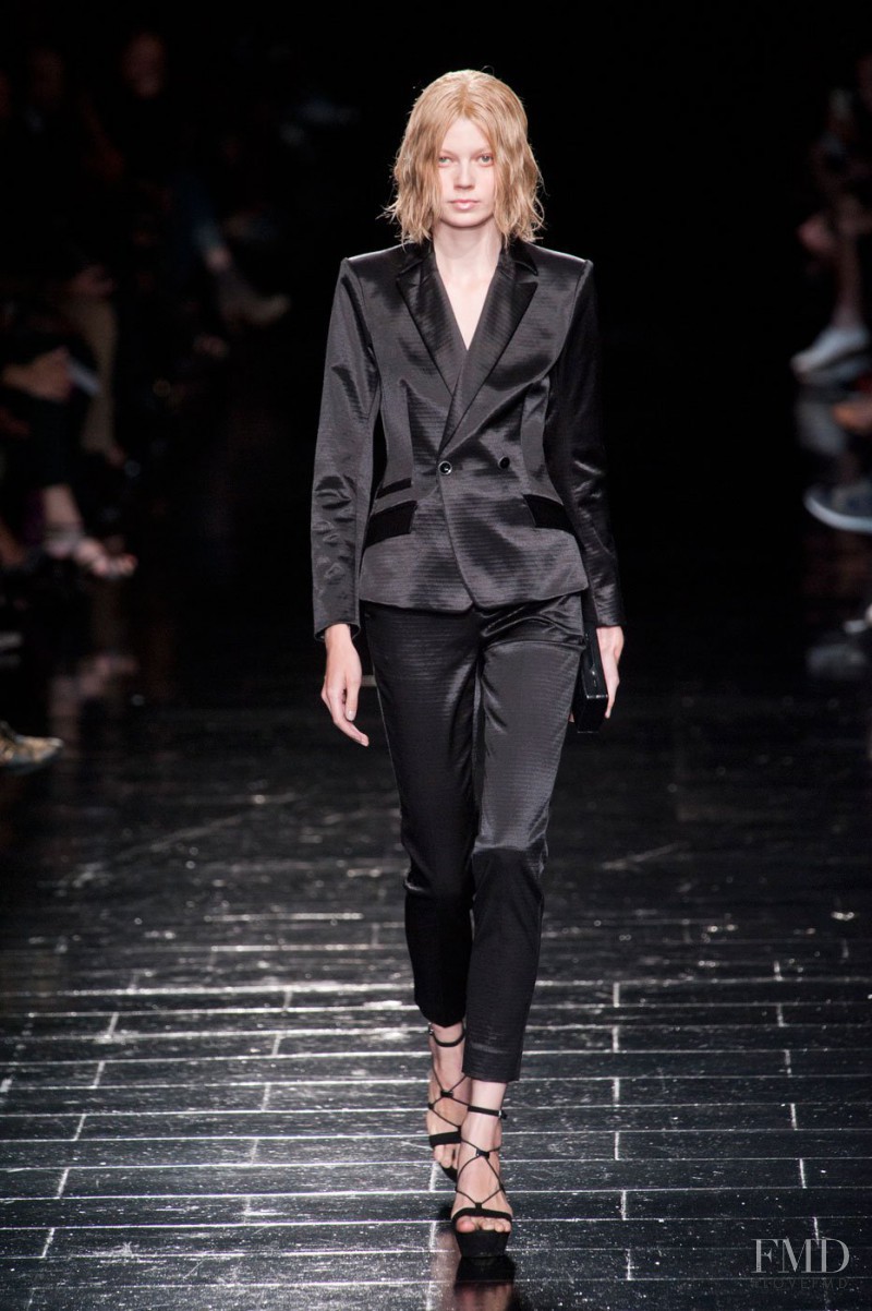 Saara Sihvonen featured in  the Olivier Theyskens fashion show for Spring/Summer 2013
