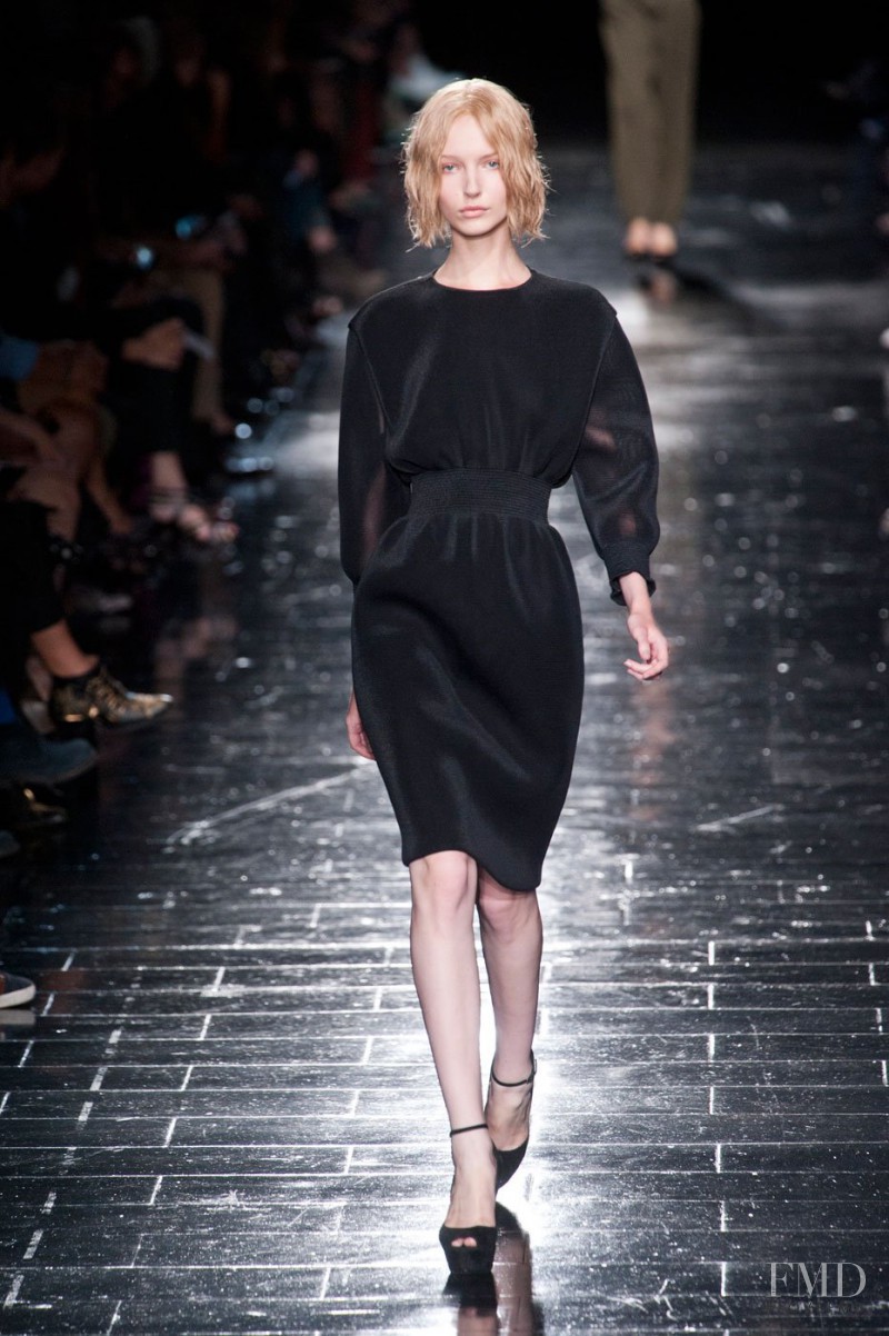 Irina Shipunova featured in  the Olivier Theyskens fashion show for Spring/Summer 2013
