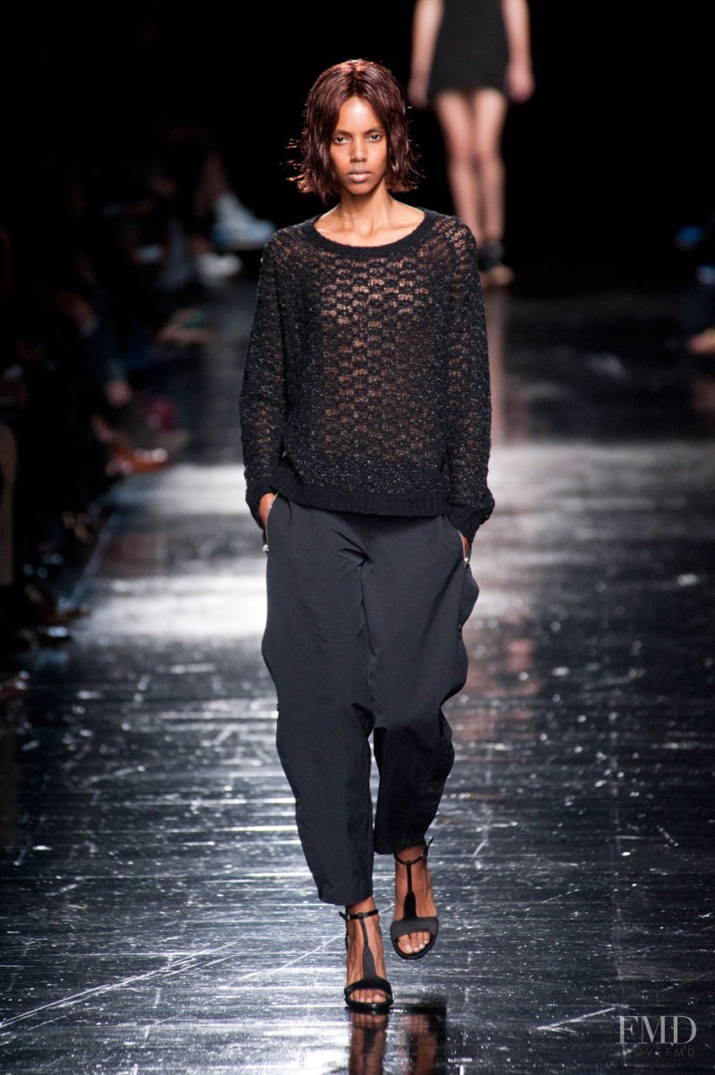 Grace Mahary featured in  the Olivier Theyskens fashion show for Spring/Summer 2013