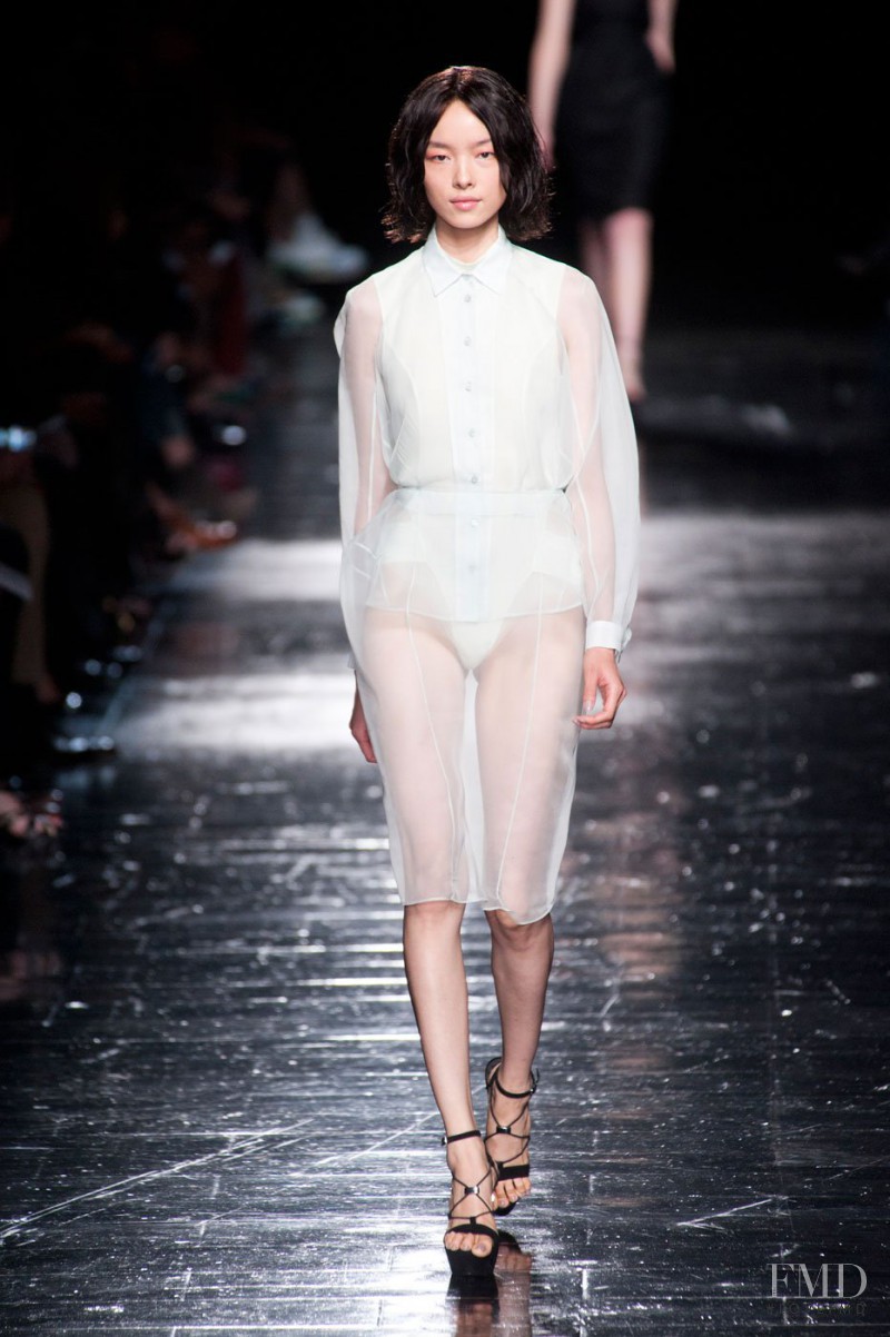 Fei Fei Sun featured in  the Olivier Theyskens fashion show for Spring/Summer 2013