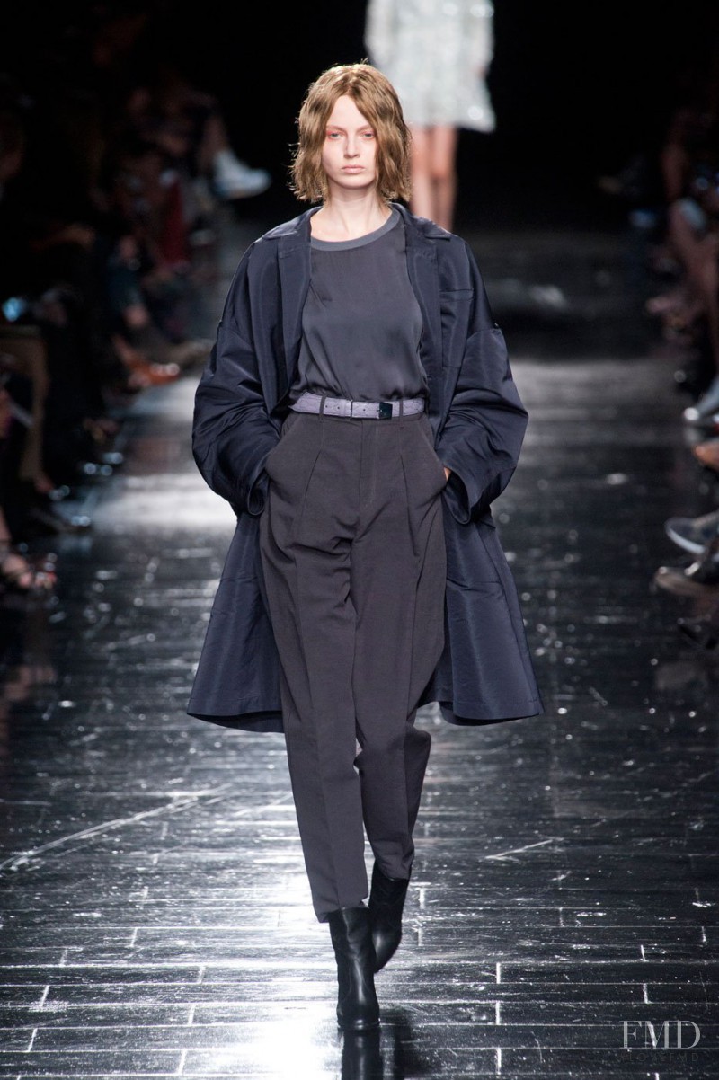 Aleksandra Marczyk featured in  the Olivier Theyskens fashion show for Spring/Summer 2013
