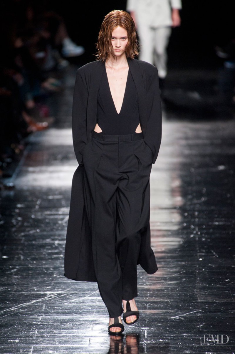Hannah Julie Sistig Gadner featured in  the Olivier Theyskens fashion show for Spring/Summer 2013