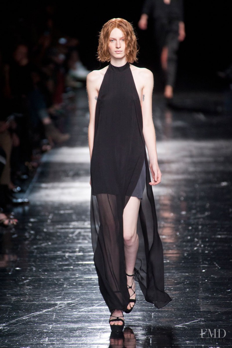 Julia Nobis featured in  the Olivier Theyskens fashion show for Spring/Summer 2013