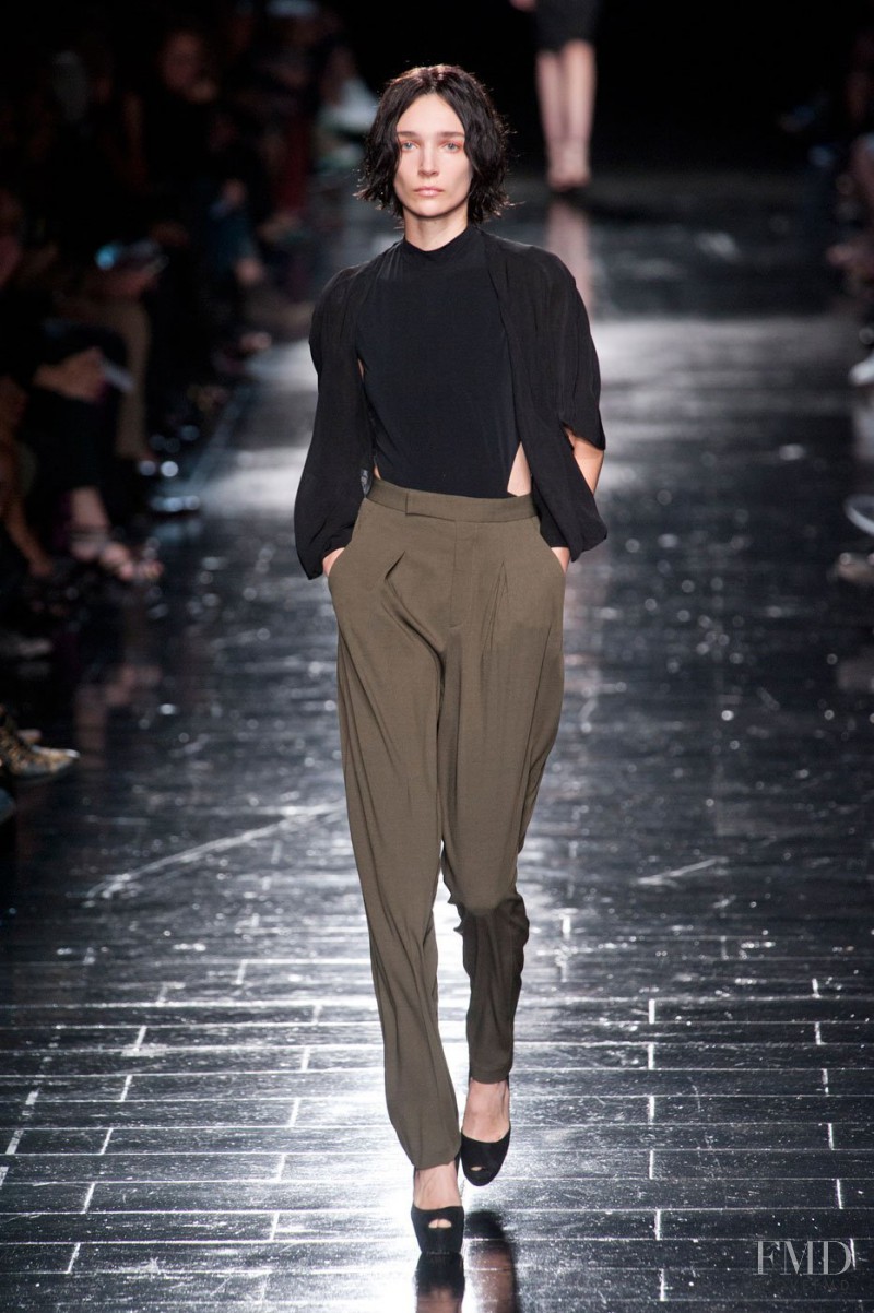 Janice Alida featured in  the Olivier Theyskens fashion show for Spring/Summer 2013