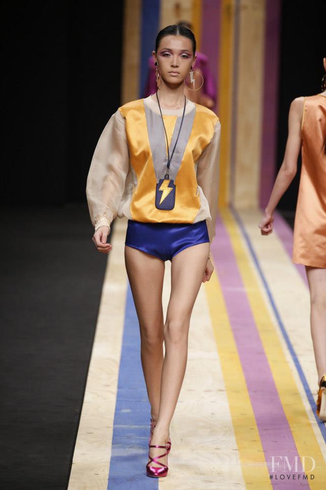 Tian Yi featured in  the Frankie Morello fashion show for Spring/Summer 2013