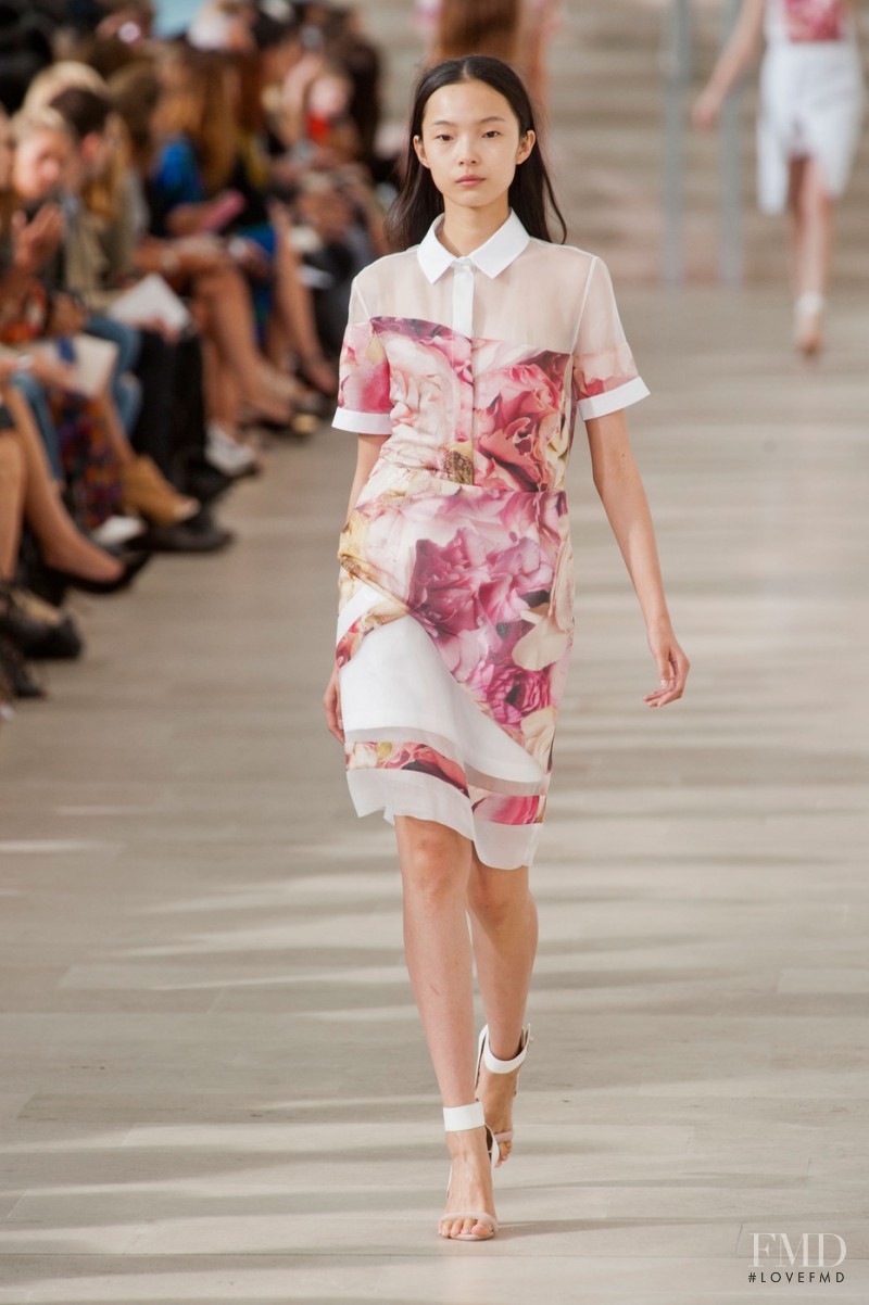 Xiao Wen Ju featured in  the Preen by Thornton Bregazzi fashion show for Spring/Summer 2013