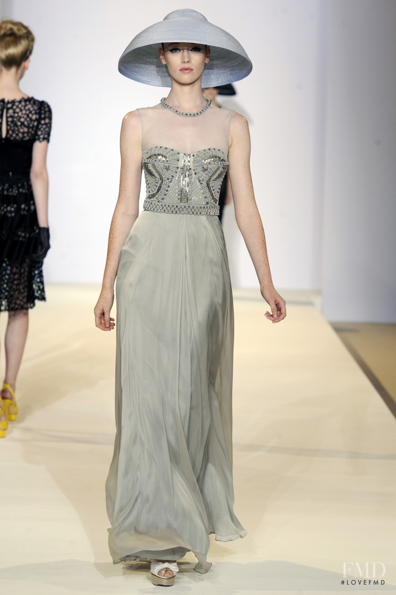 Chantal Stafford-Abbott featured in  the Temperley London fashion show for Spring/Summer 2013