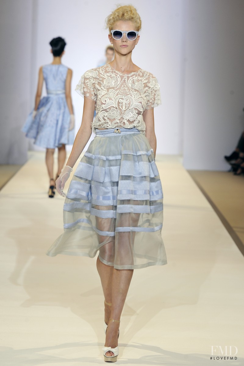 Hannah Hardy featured in  the Temperley London fashion show for Spring/Summer 2013