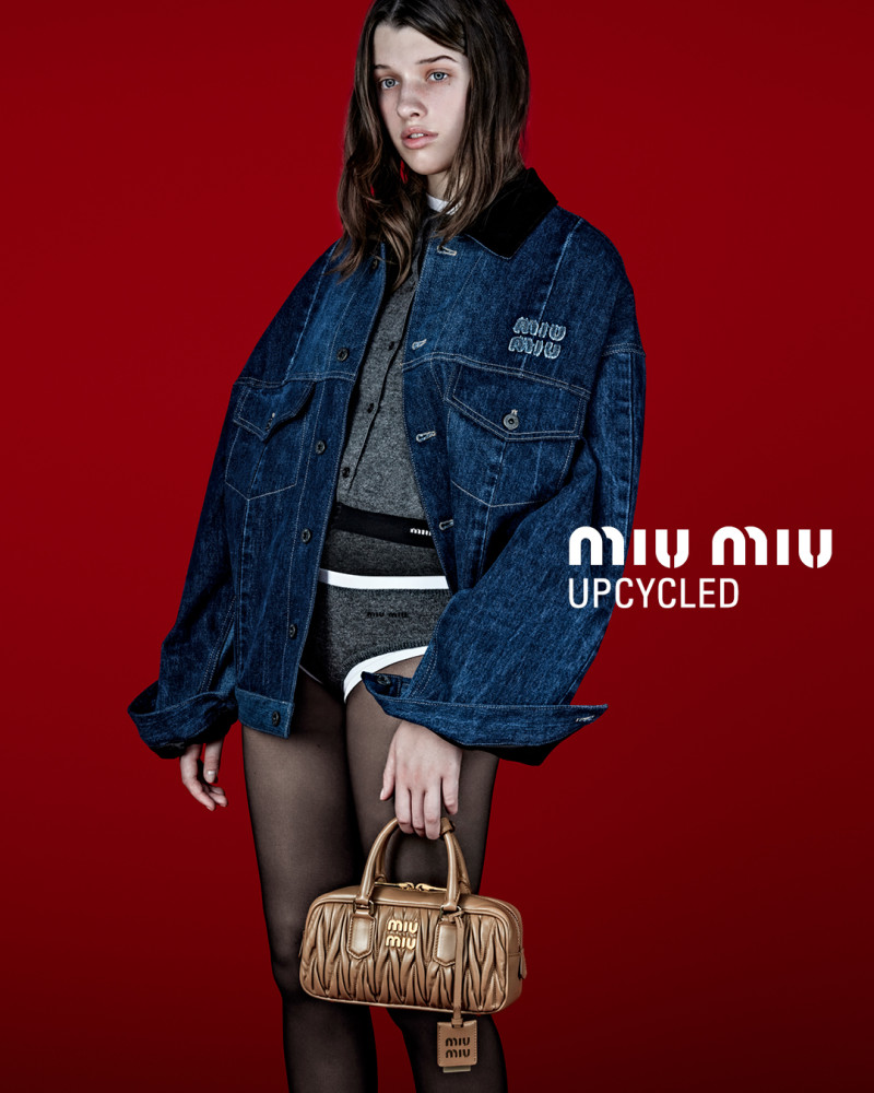 Miu Miu Miu Miu Upcycled 2024 Campaign advertisement for Spring 2024