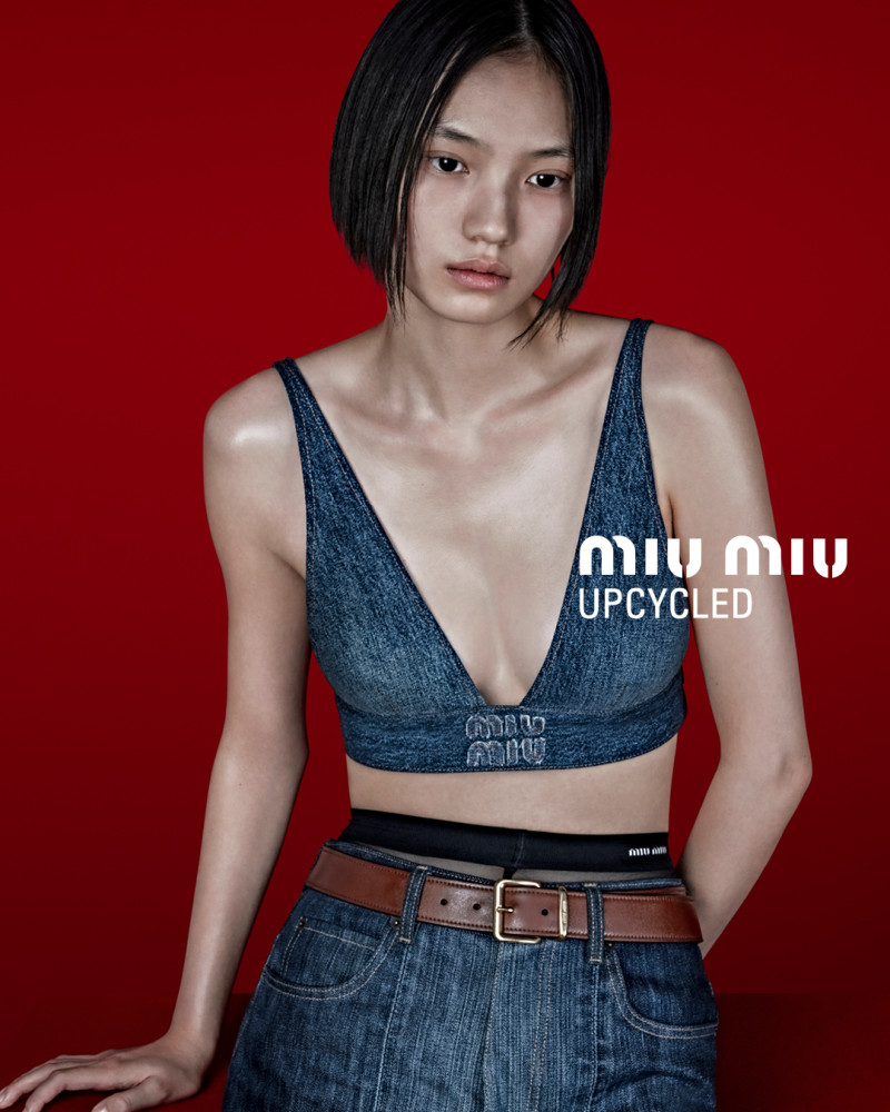 Miu Miu Miu Miu Upcycled 2024 Campaign advertisement for Spring 2024