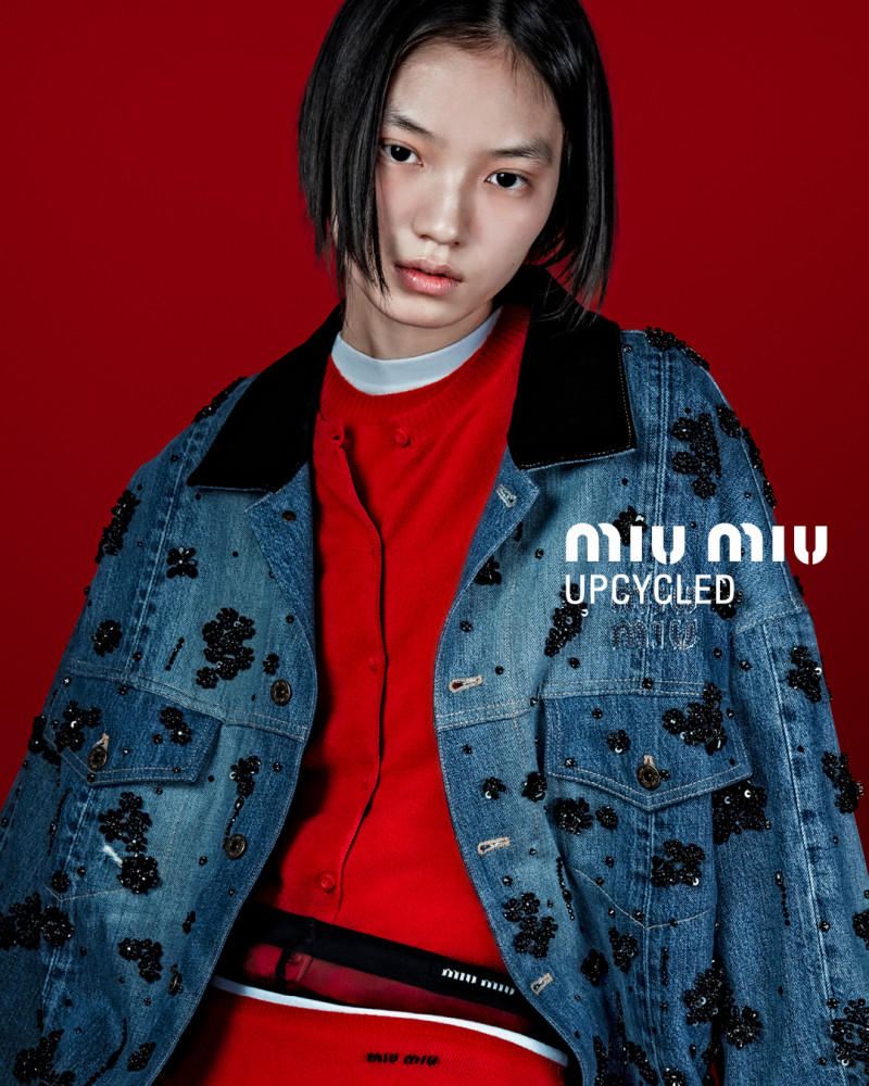 Miu Miu Miu Miu Upcycled 2024 Campaign advertisement for Spring 2024