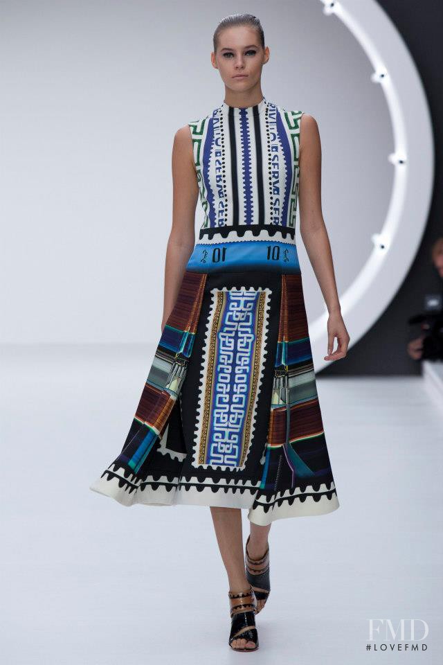 Julia Ivanyuk featured in  the Mary Katrantzou fashion show for Spring/Summer 2013