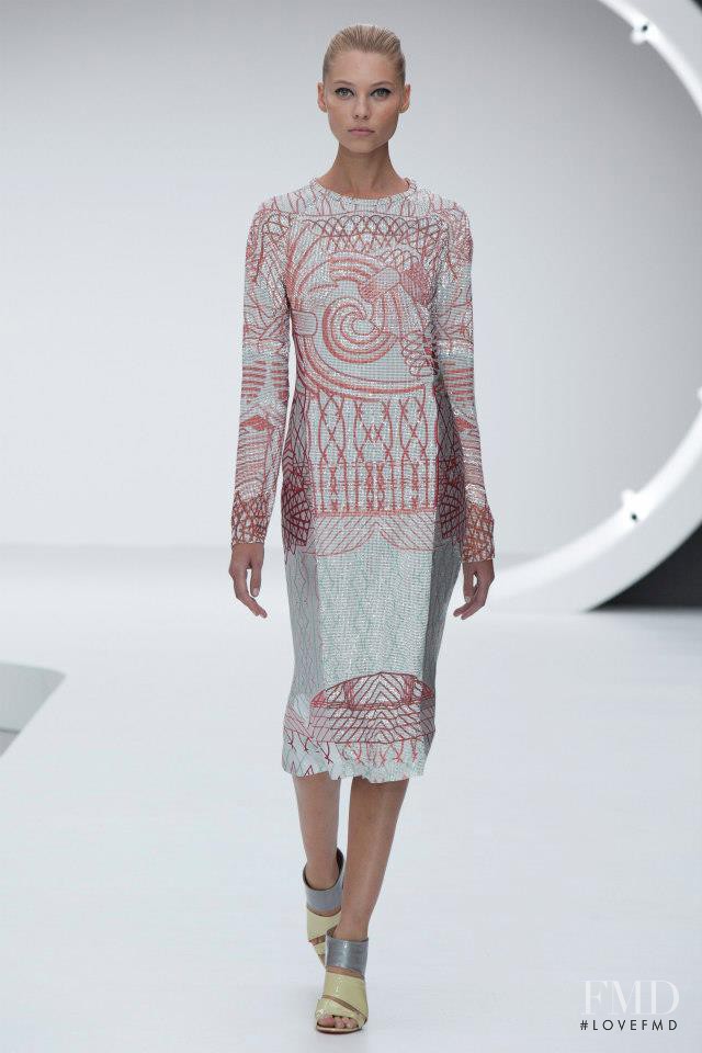 Vika Falileeva featured in  the Mary Katrantzou fashion show for Spring/Summer 2013