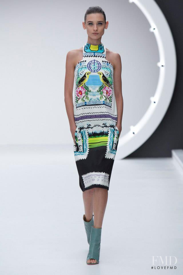 Carolina Thaler featured in  the Mary Katrantzou fashion show for Spring/Summer 2013
