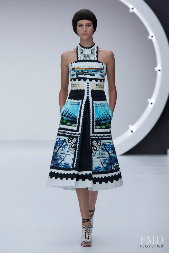 Athena Wilson featured in  the Mary Katrantzou fashion show for Spring/Summer 2013