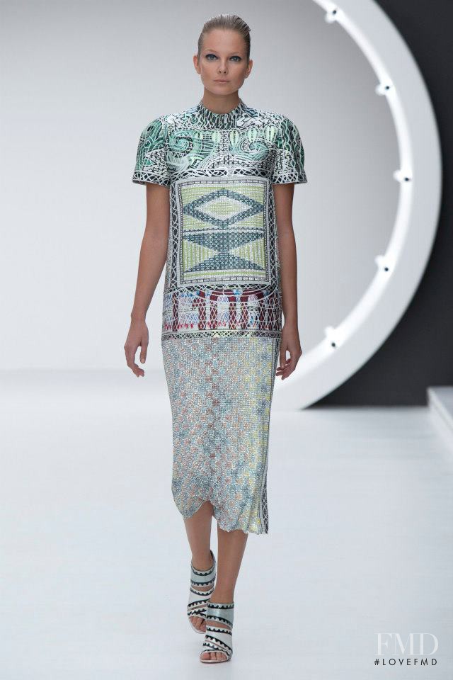 Eniko Mihalik featured in  the Mary Katrantzou fashion show for Spring/Summer 2013