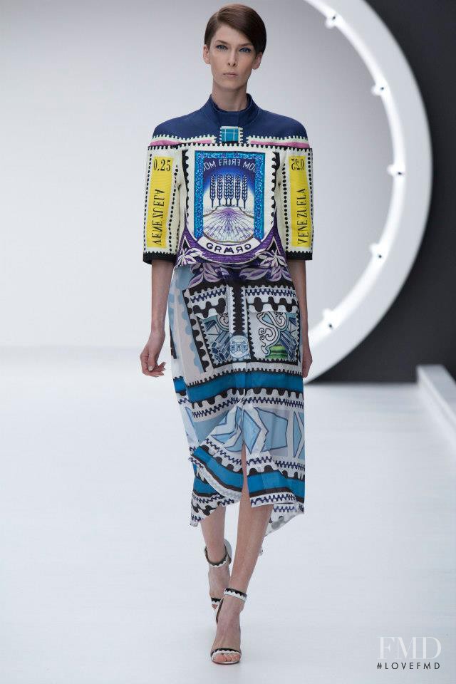 Kristina Salinovic featured in  the Mary Katrantzou fashion show for Spring/Summer 2013