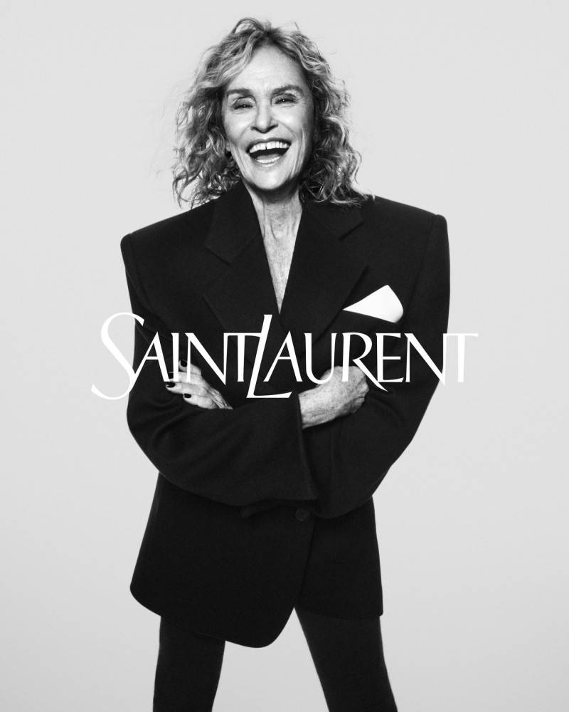 Lauren Hutton featured in  the Saint Laurent advertisement for Spring 2024