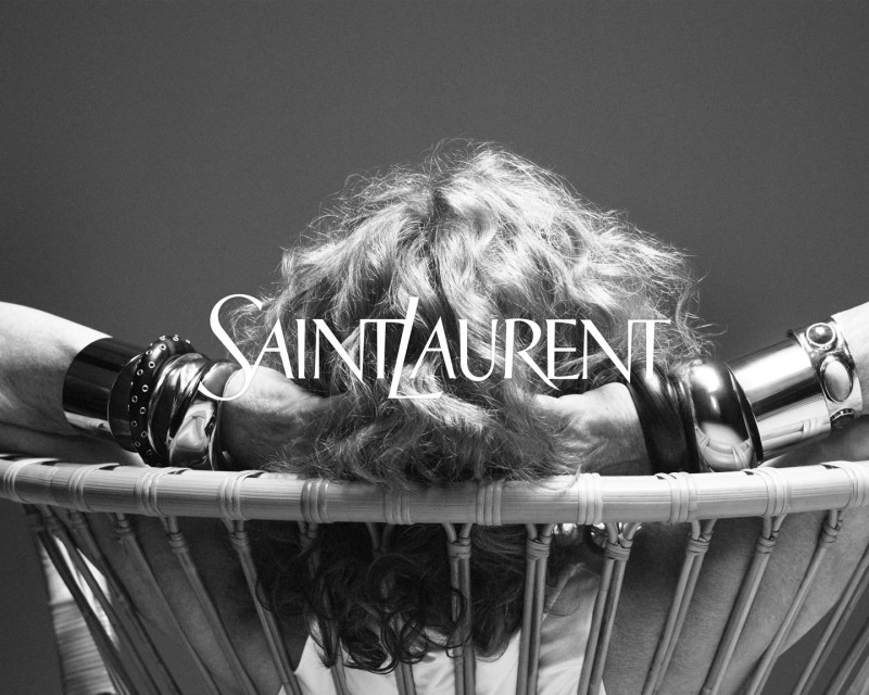Lauren Hutton featured in  the Saint Laurent advertisement for Spring 2024