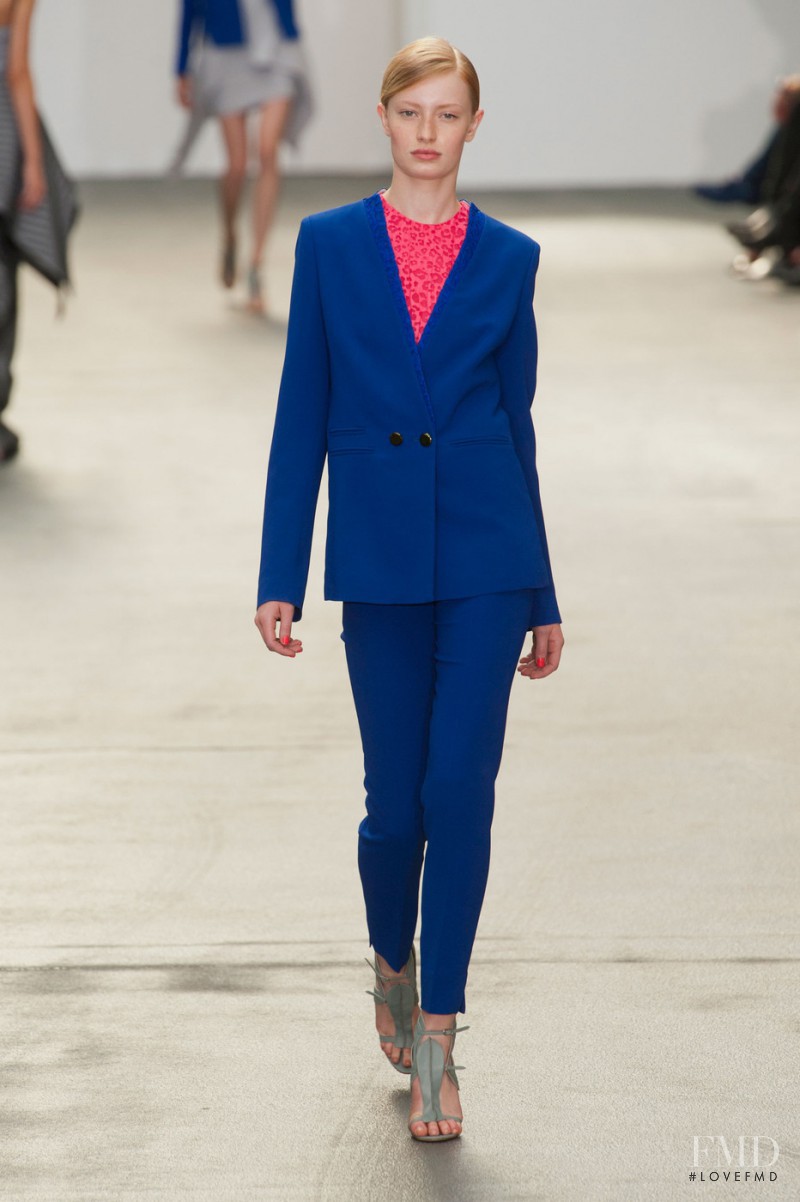 Stephanie Hall featured in  the Antonio Berardi fashion show for Spring/Summer 2013